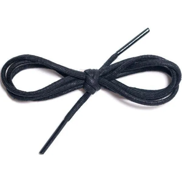 12 Pairs Waxed Cotton Round 1/8" Shoelaces