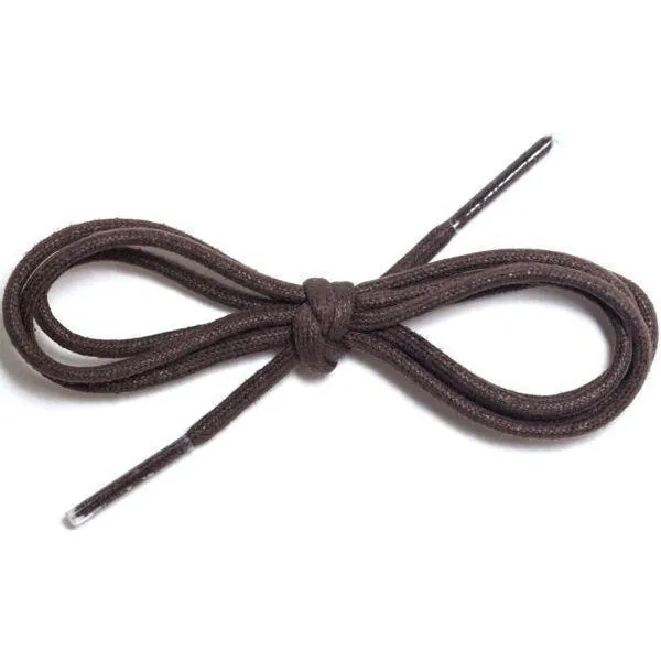 12 Pairs Waxed Cotton Round 1/8" Shoelaces