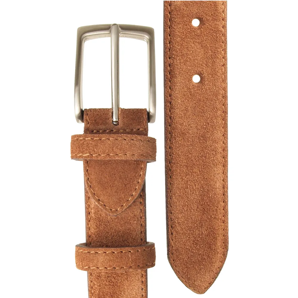 72 Smalldive Sartorial Slim Width Camel Brown Suede Belt