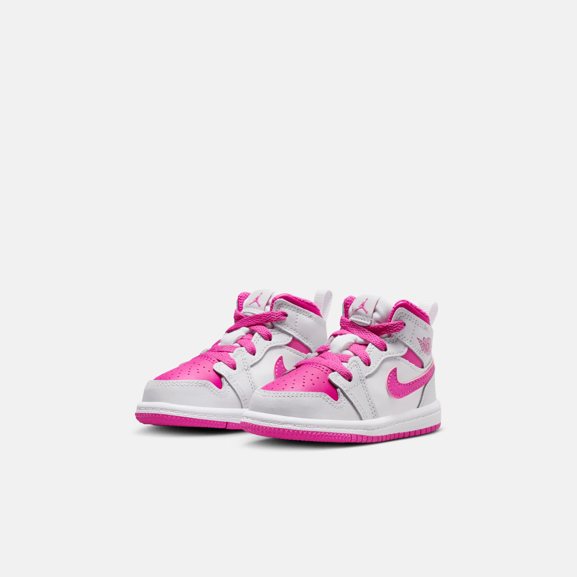 Air Jordan Kids' 1 Mid Iris Whisper Fire Pink (TD)