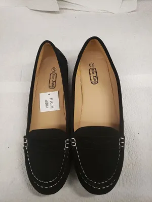 Ana -- Women's Dress Flats -- Black Suedine