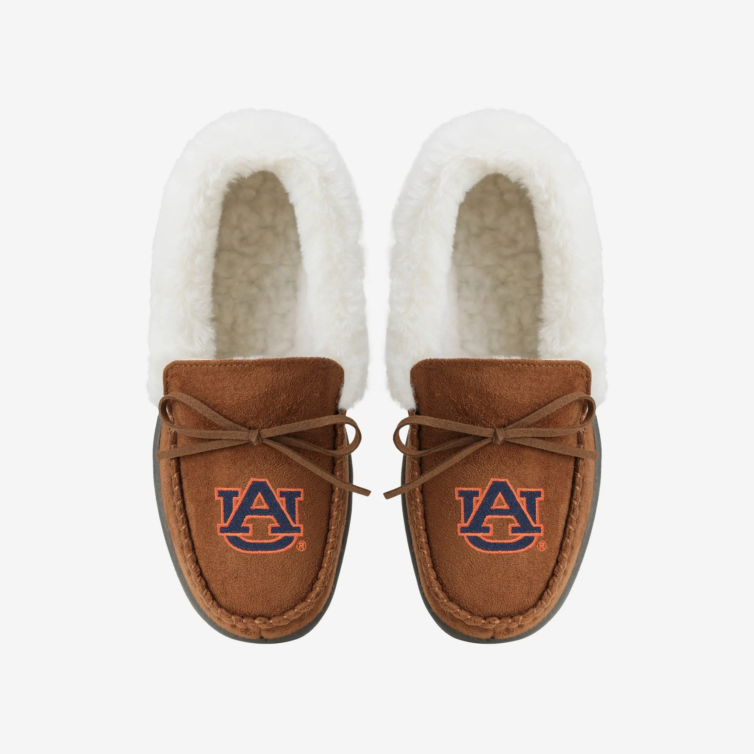 Auburn Tigers Womens Tan Moccasin Slipper