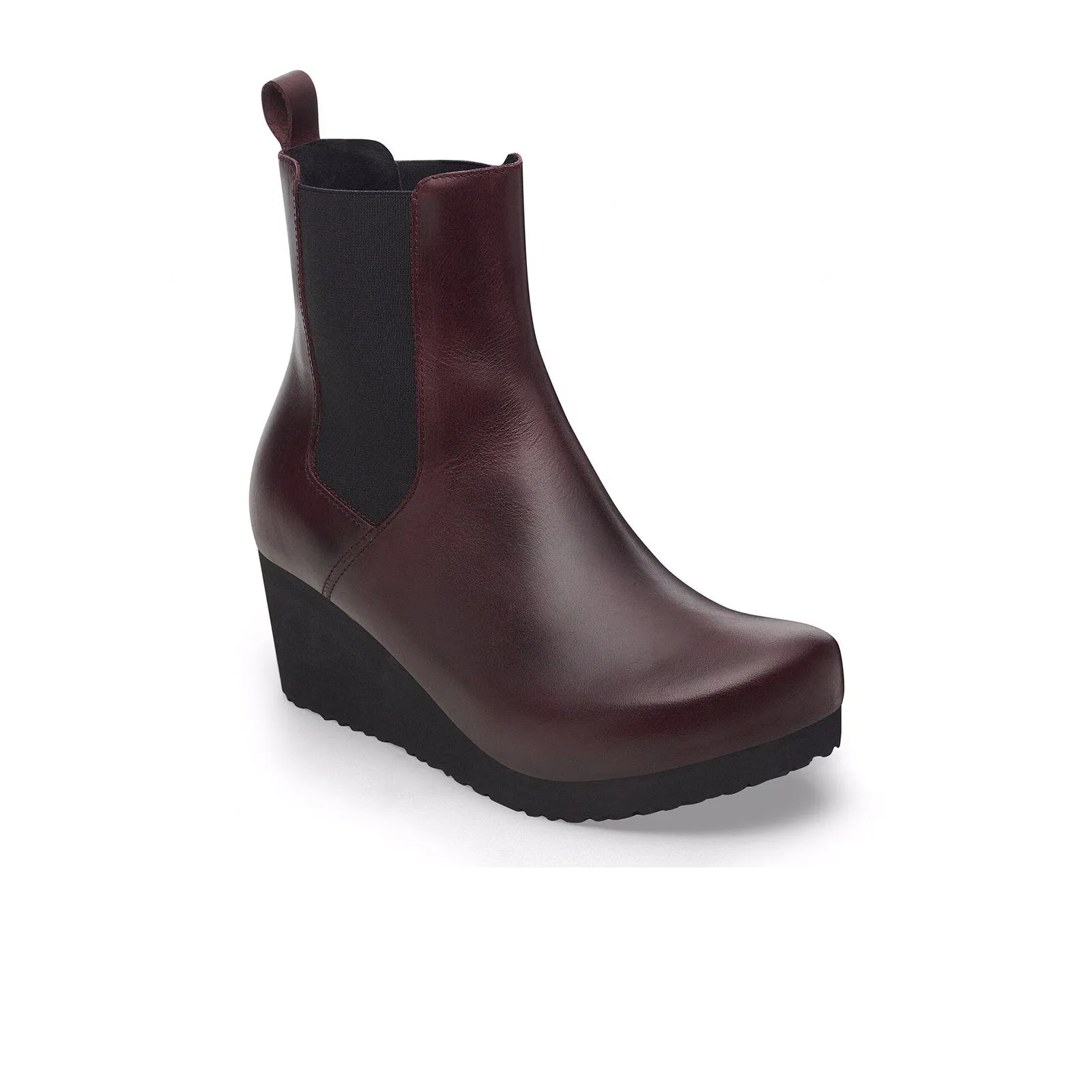 Birkenstock Ebba Narrow Chelsea Wedge Boot (Women) - Zinfandel Leather