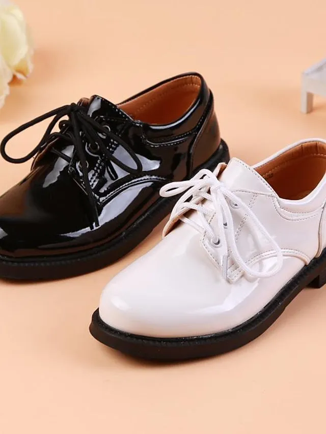 Boys Oxfords Daily Dress Shoes Flower Girl Shoes Formal Shoes Patent Leather Water Resistant Non-slipping Princess Shoes Big Kids(7years  ) Little Kids(4-7ys) School Wedding Party Walking Shoes