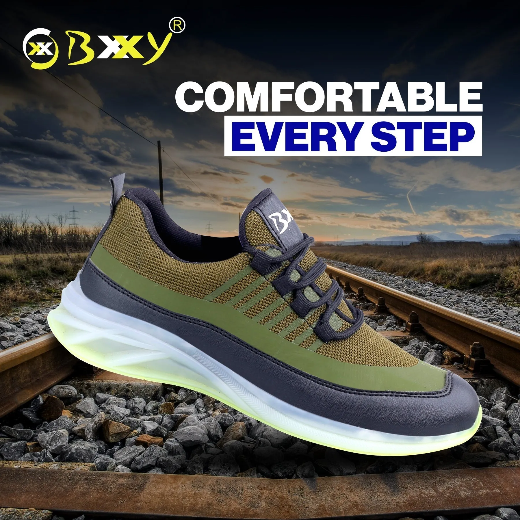 Bxxy's Designer Sports Shoes On Transparent Sole