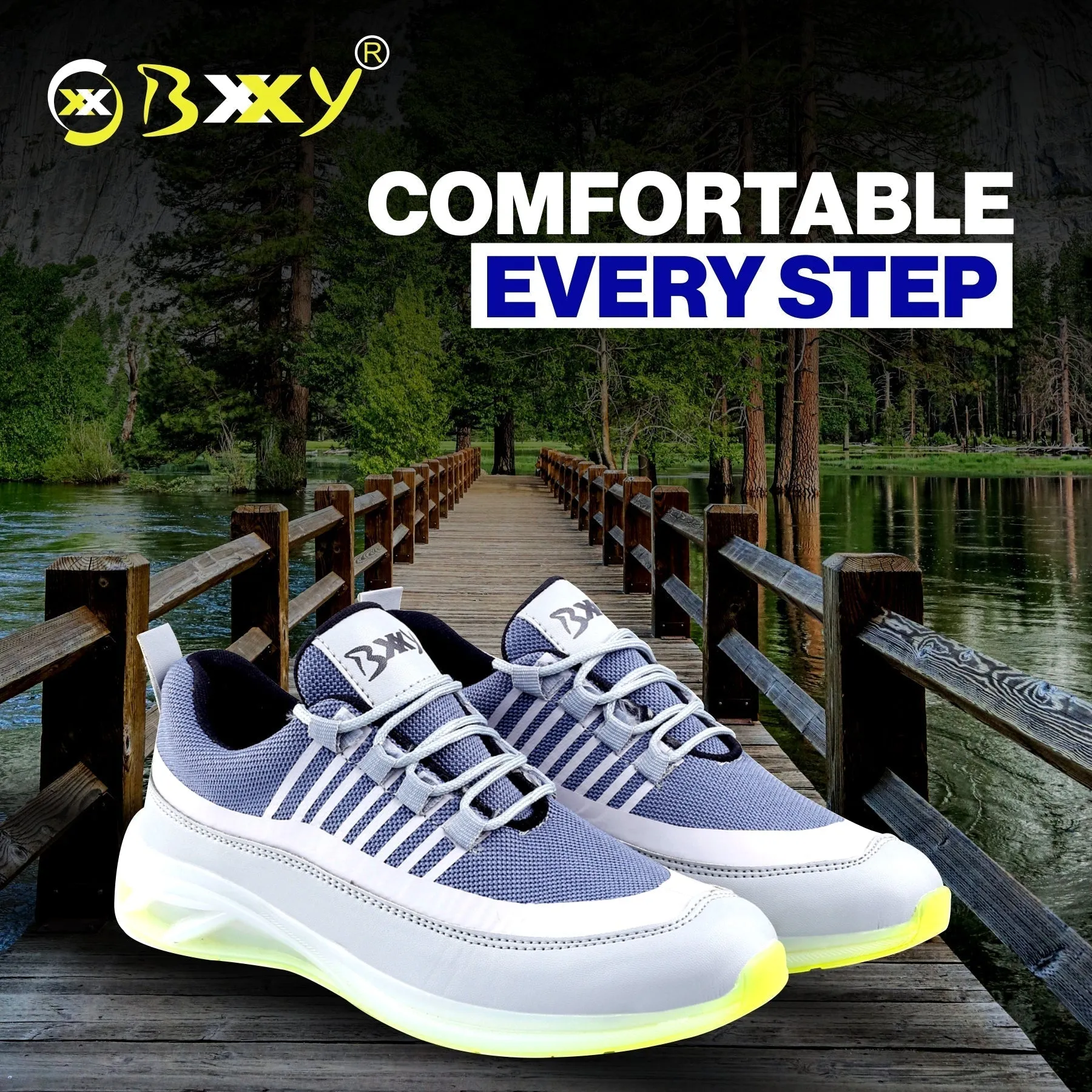 Bxxy's Designer Sports Shoes On Transparent Sole