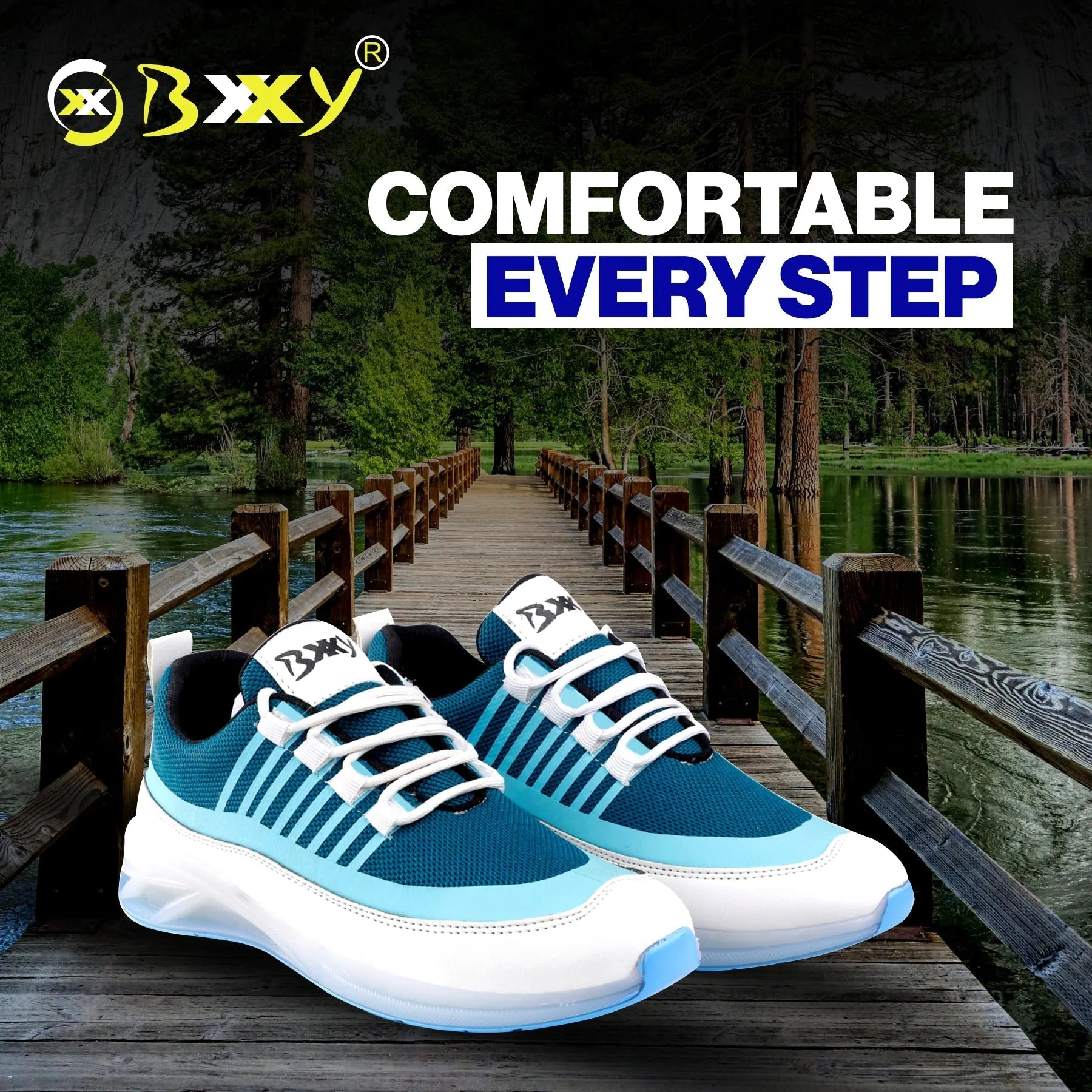 Bxxy's Designer Sports Shoes On Transparent Sole