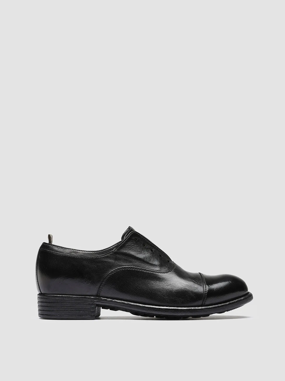 CALIXTE 003 - Black Leather Oxford Shoes