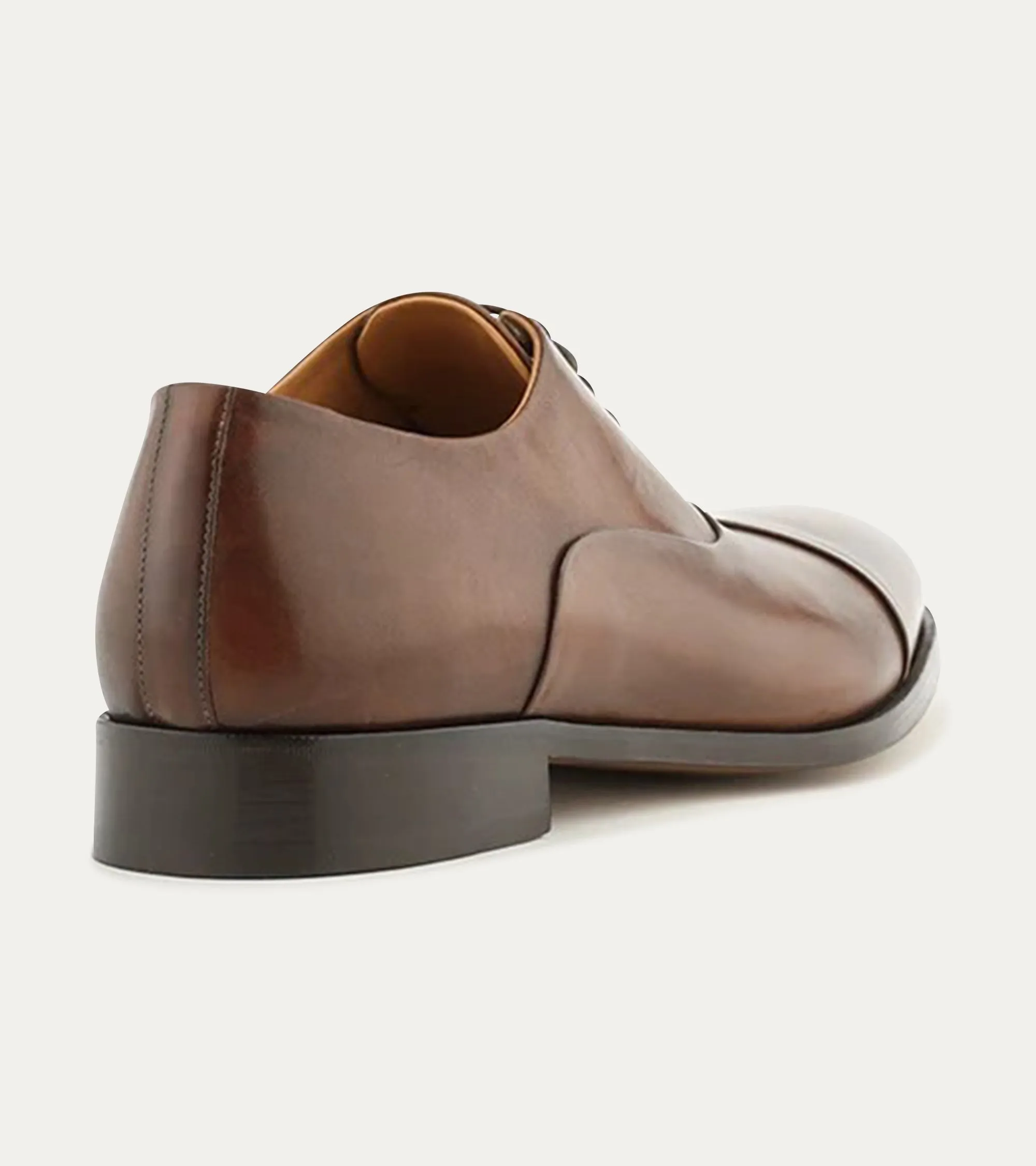 Cap Toe Oxford Brown Antique Leather