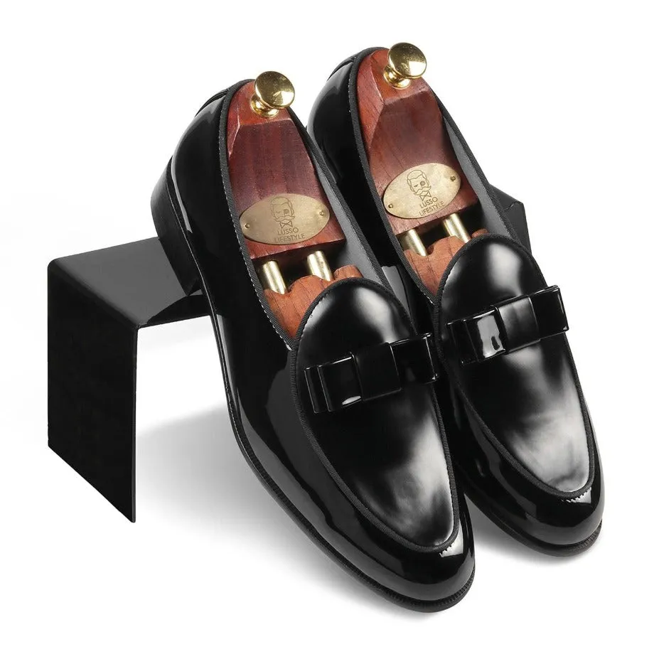 Catherine Black Tuxedo Slip-On