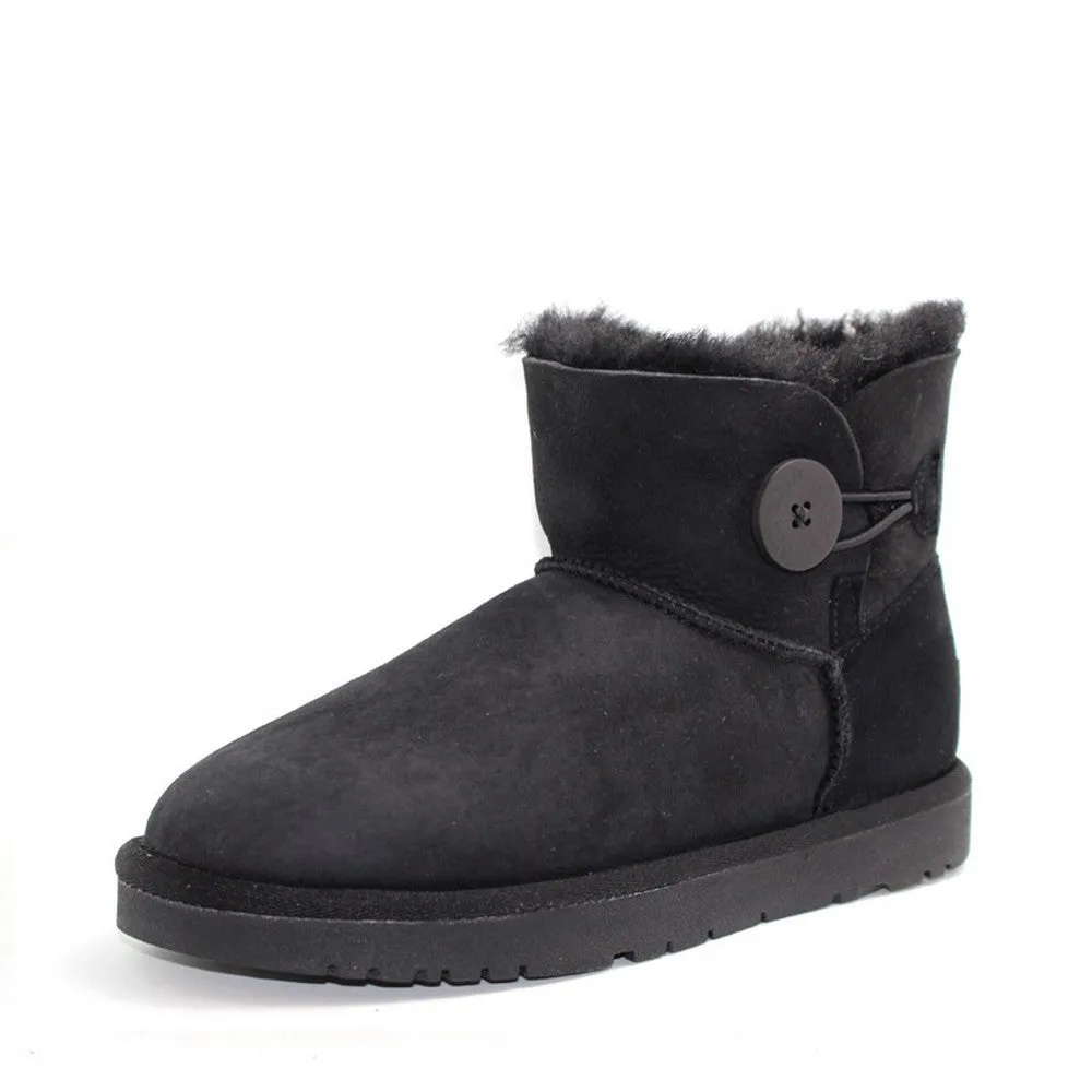 Classic One Button Ugg Boot - Black