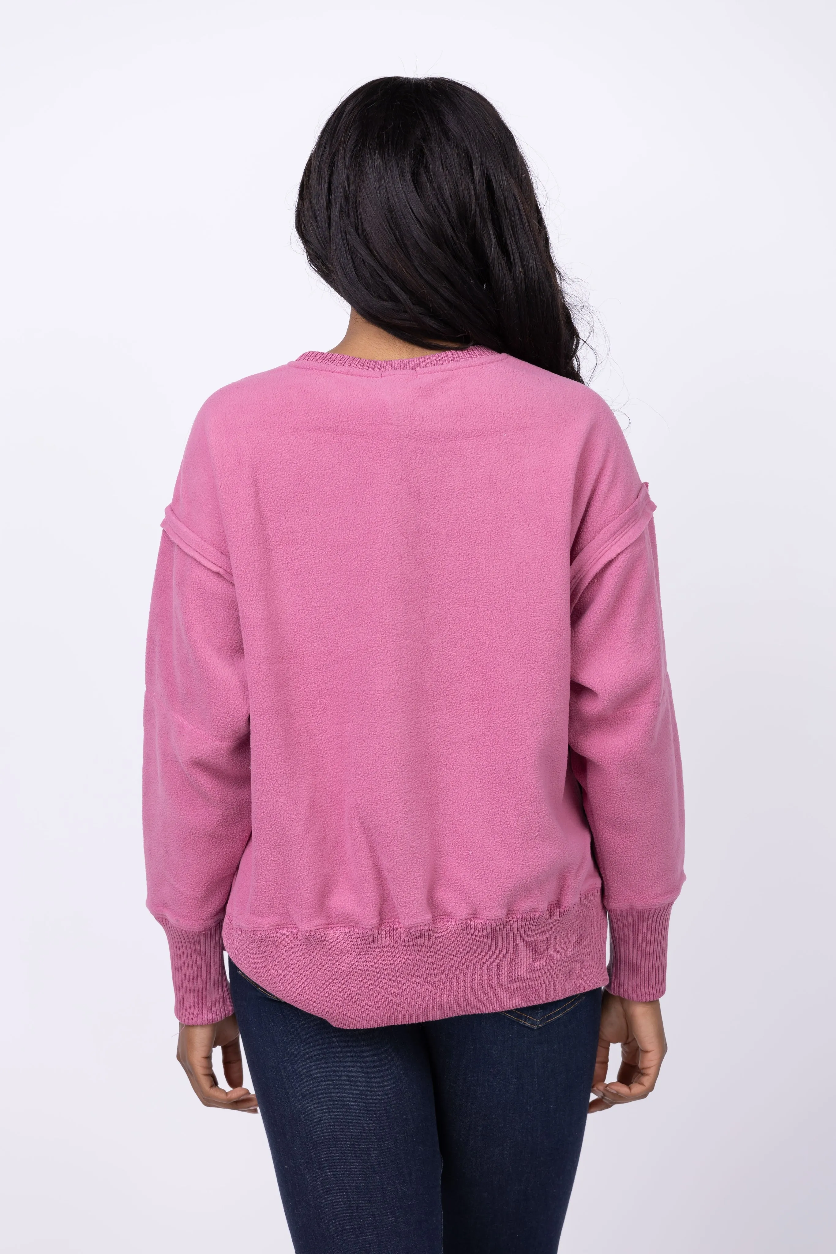 Dylan Romy Pullover in Pink