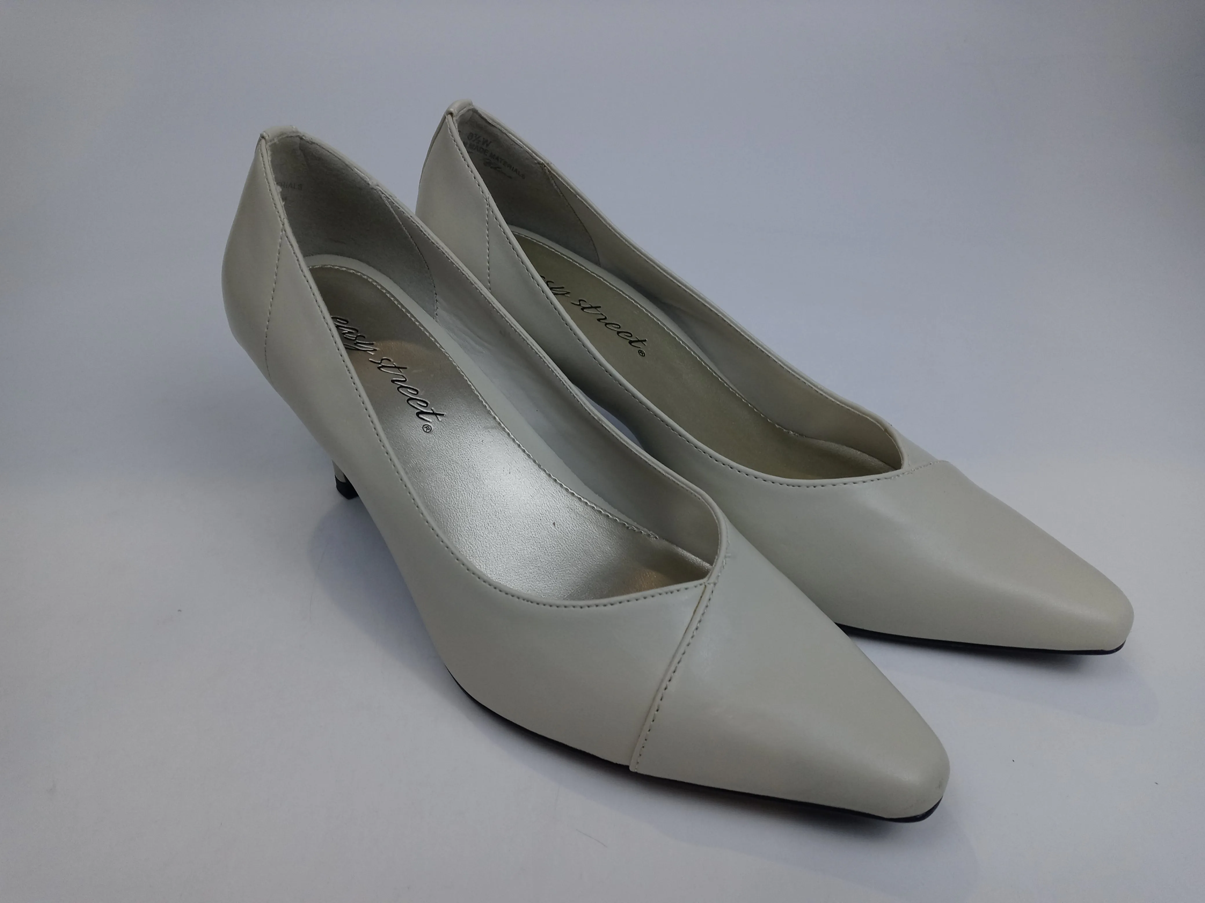 Easy Street Women Chiffon Pump Bone 6.5 Medium US Pair of Shoes