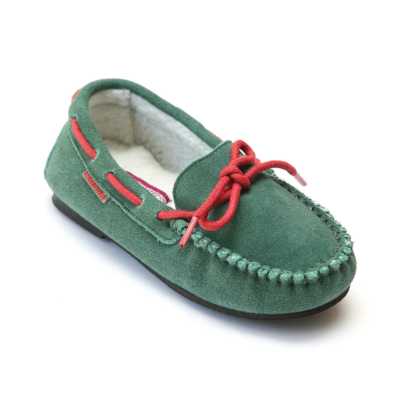 FINAL SALE - L'Amour Girls Suede Moccasin Loafer