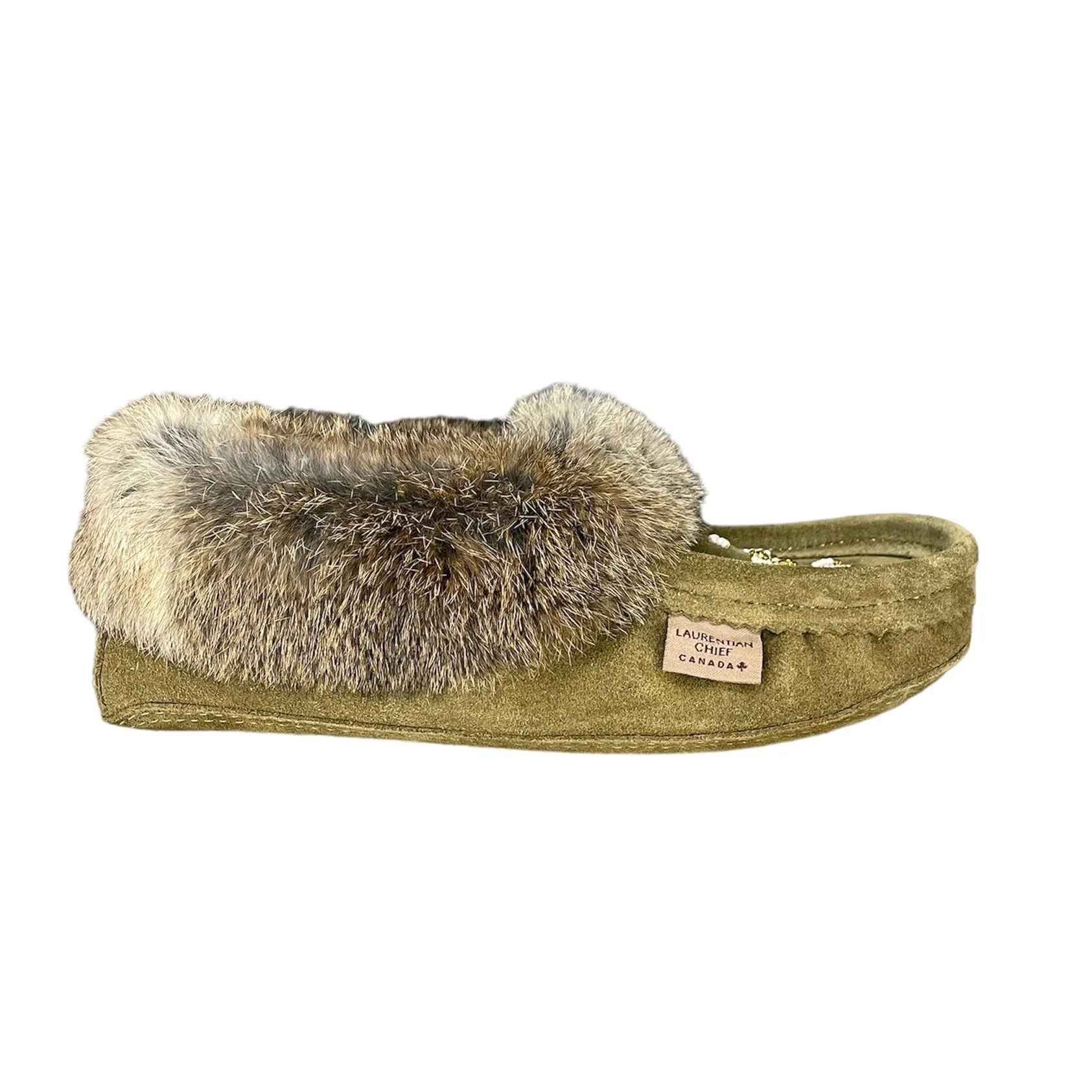 Fur Moccasin - Army Suede