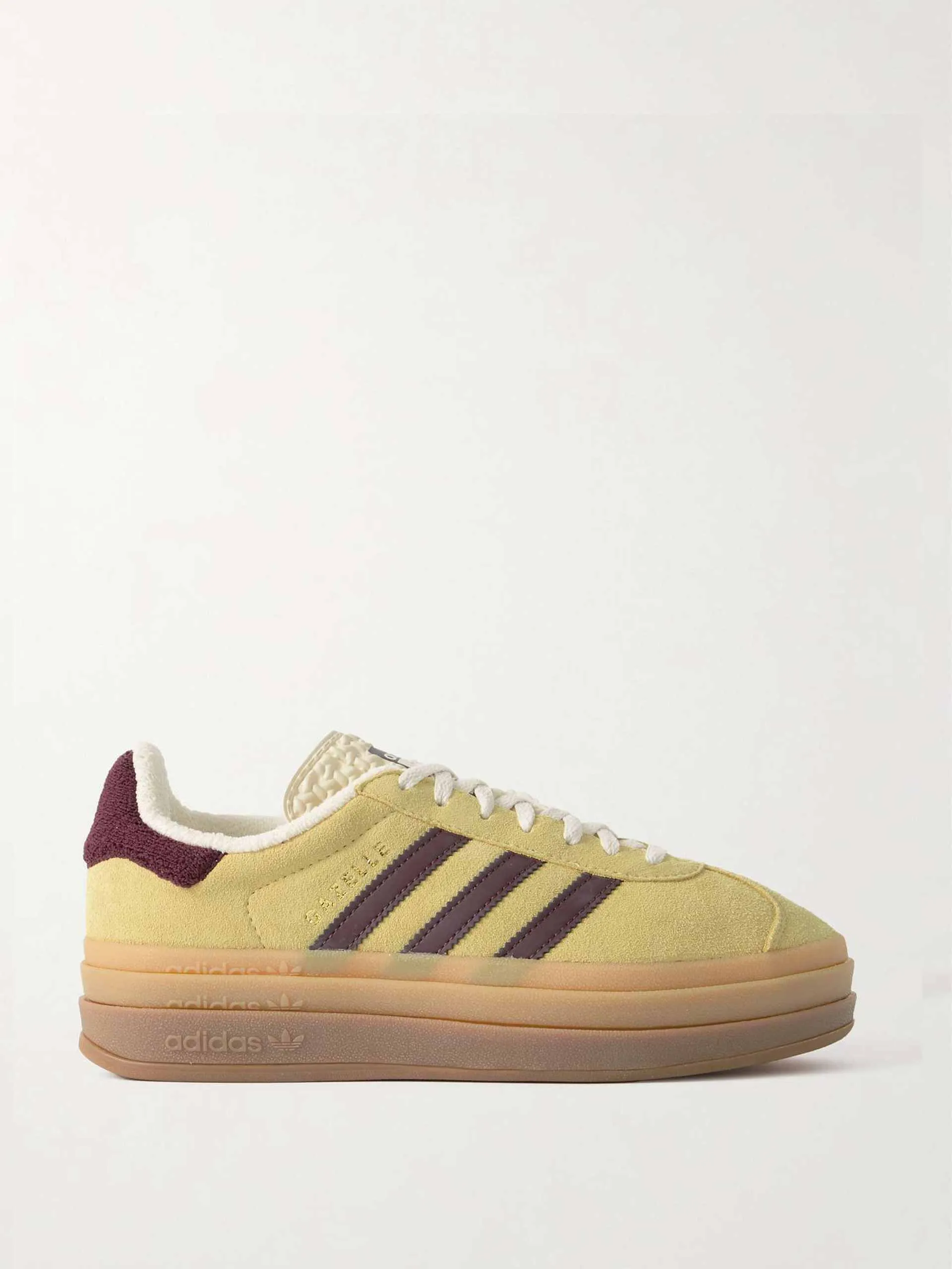 Gazelle Bold leather-trimmed suede sneakers