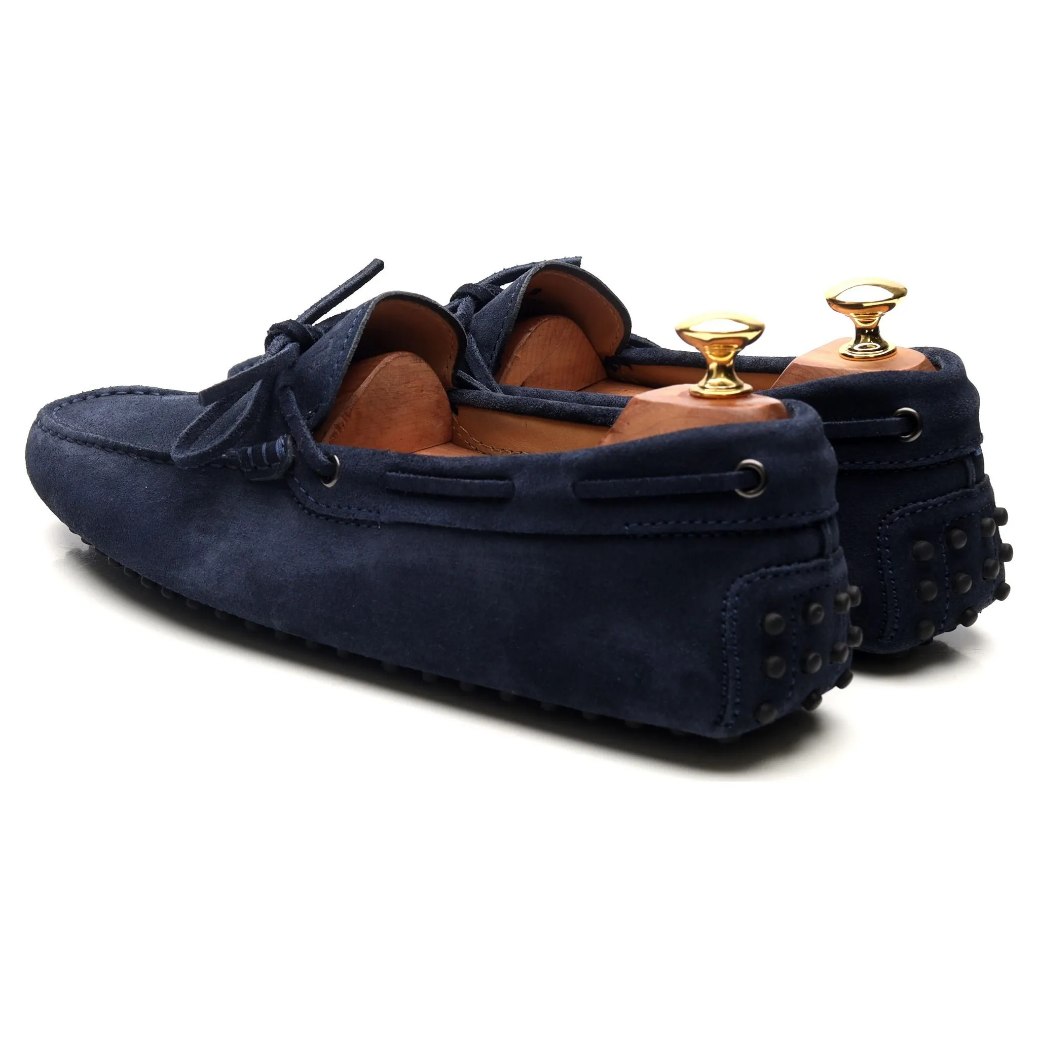 Gommino Navy Blue Suede Driving Loafers UK 9