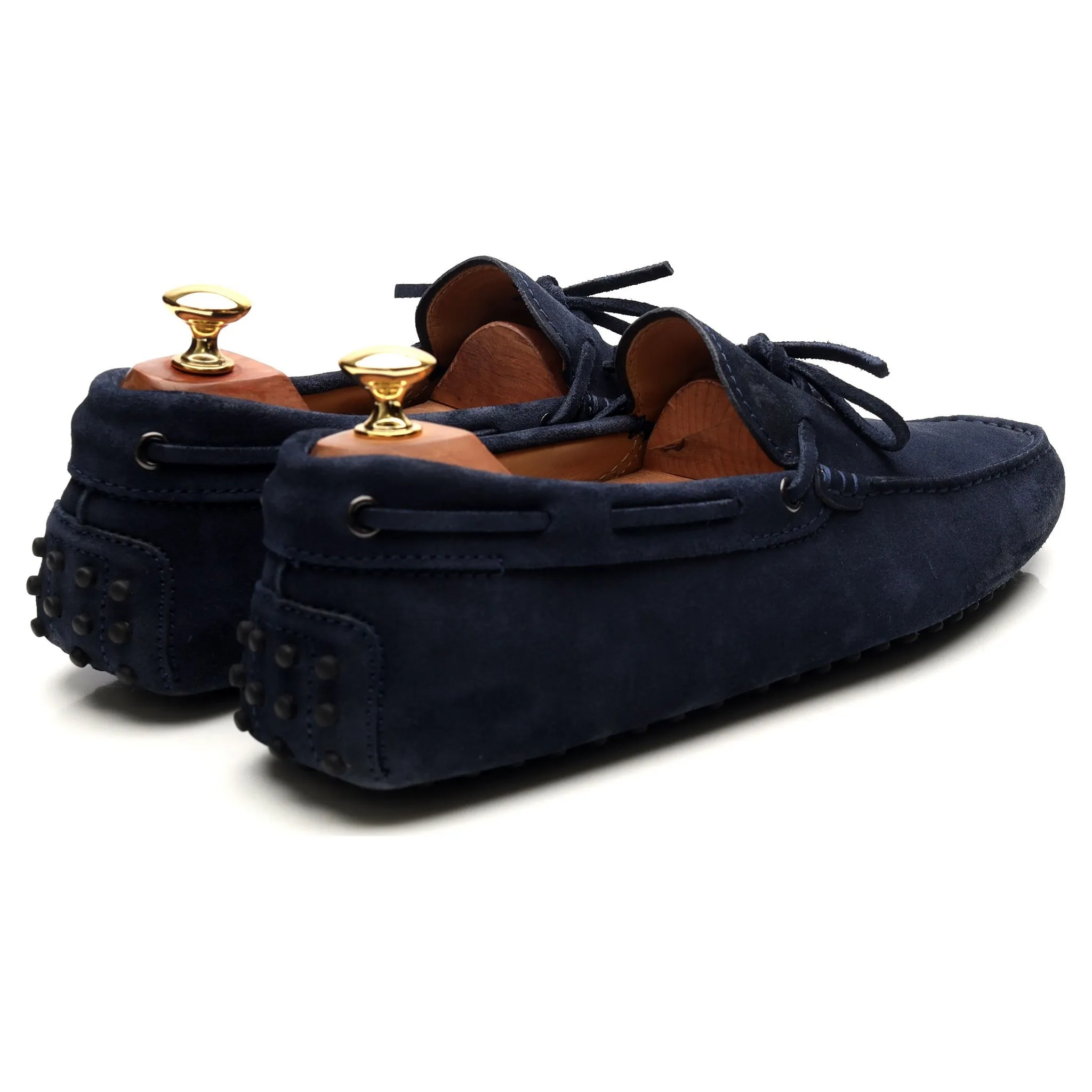 Gommino Navy Blue Suede Driving Loafers UK 9