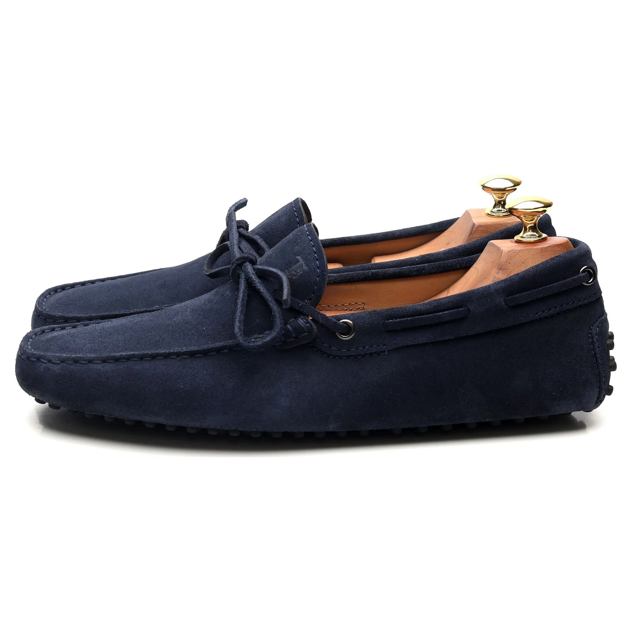 Gommino Navy Blue Suede Driving Loafers UK 9