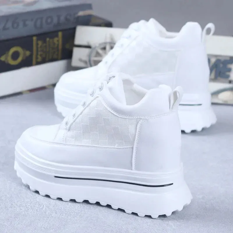 Joskaa 2024 New White Sneakers With Platform