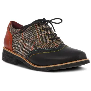 L`Artiste  by Spring Step Women's Muggiasti Oxford - Black Multi