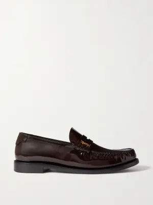 Le Loafer logo-embellished patent-leather loafers