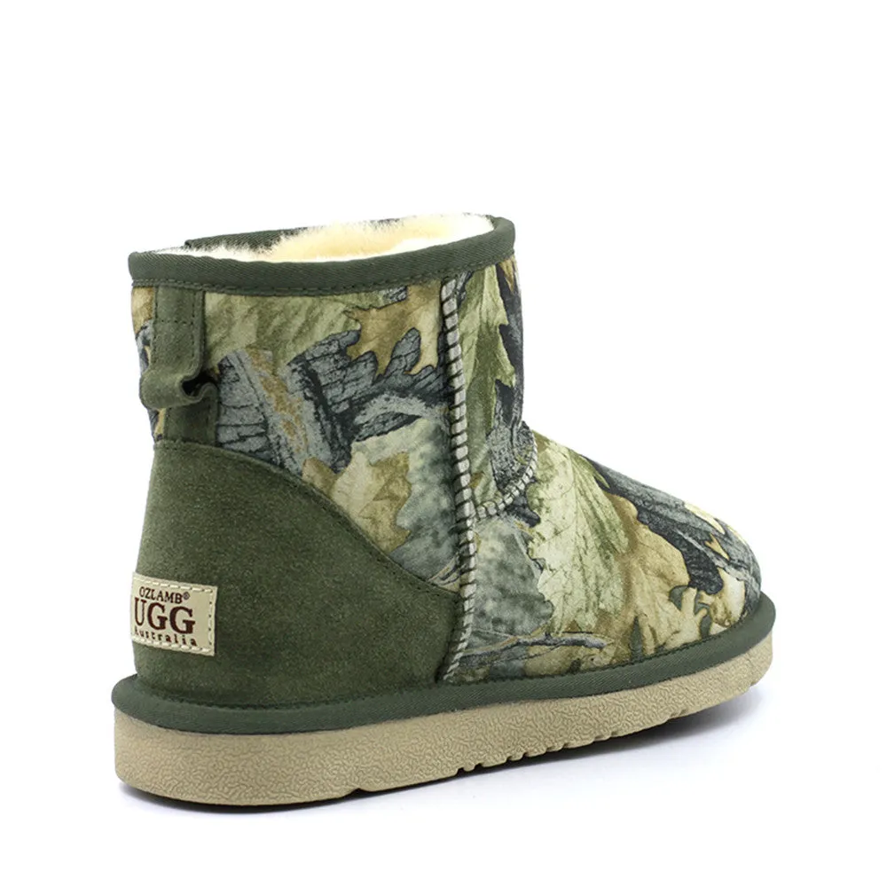 Leafy Short Ugg Boot - Green