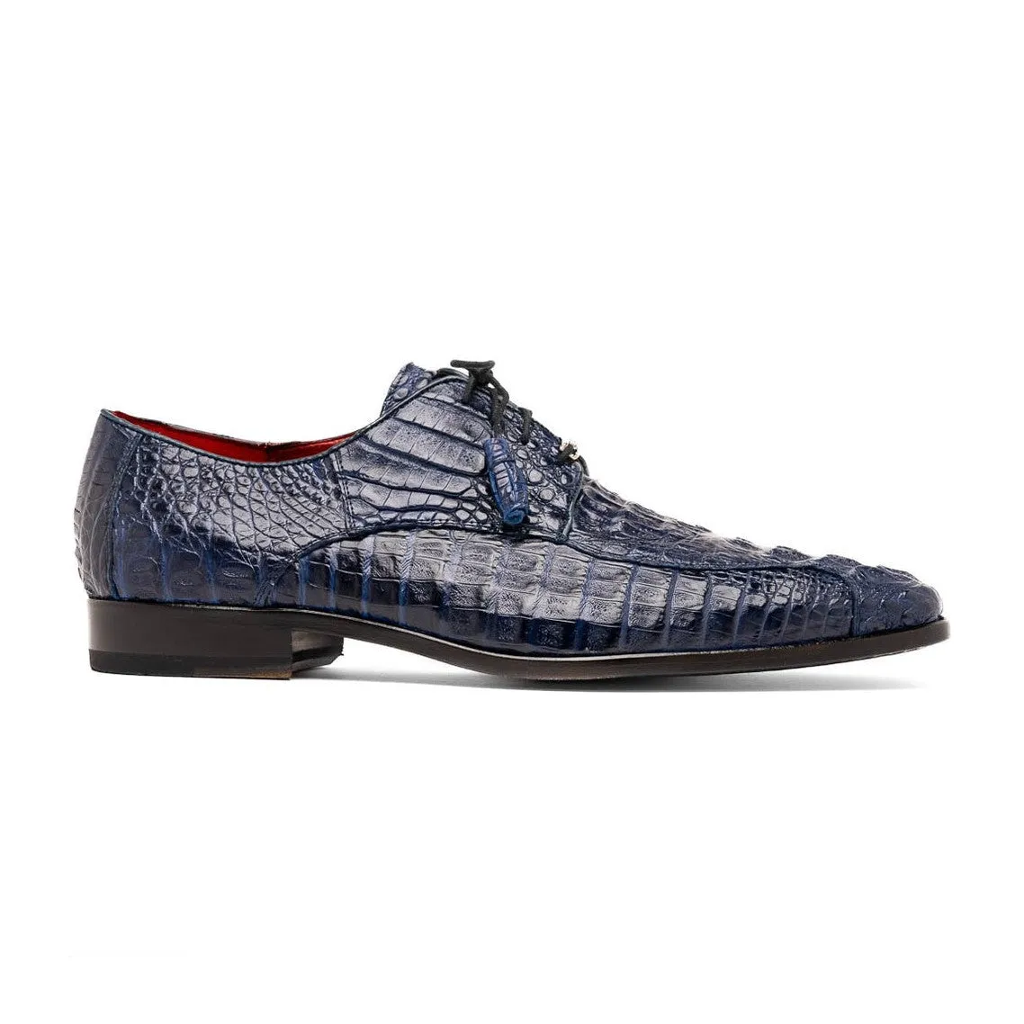 Marco Di Milano Apricena Men's Shoes Genuine Caiman Crocodile Dress Derby Oxfords (MDM1092)