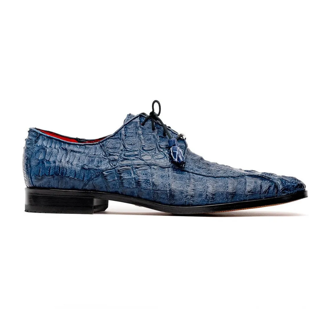 Marco Di Milano Apricena Men's Shoes Genuine Caiman Crocodile Dress Derby Oxfords (MDM1092)