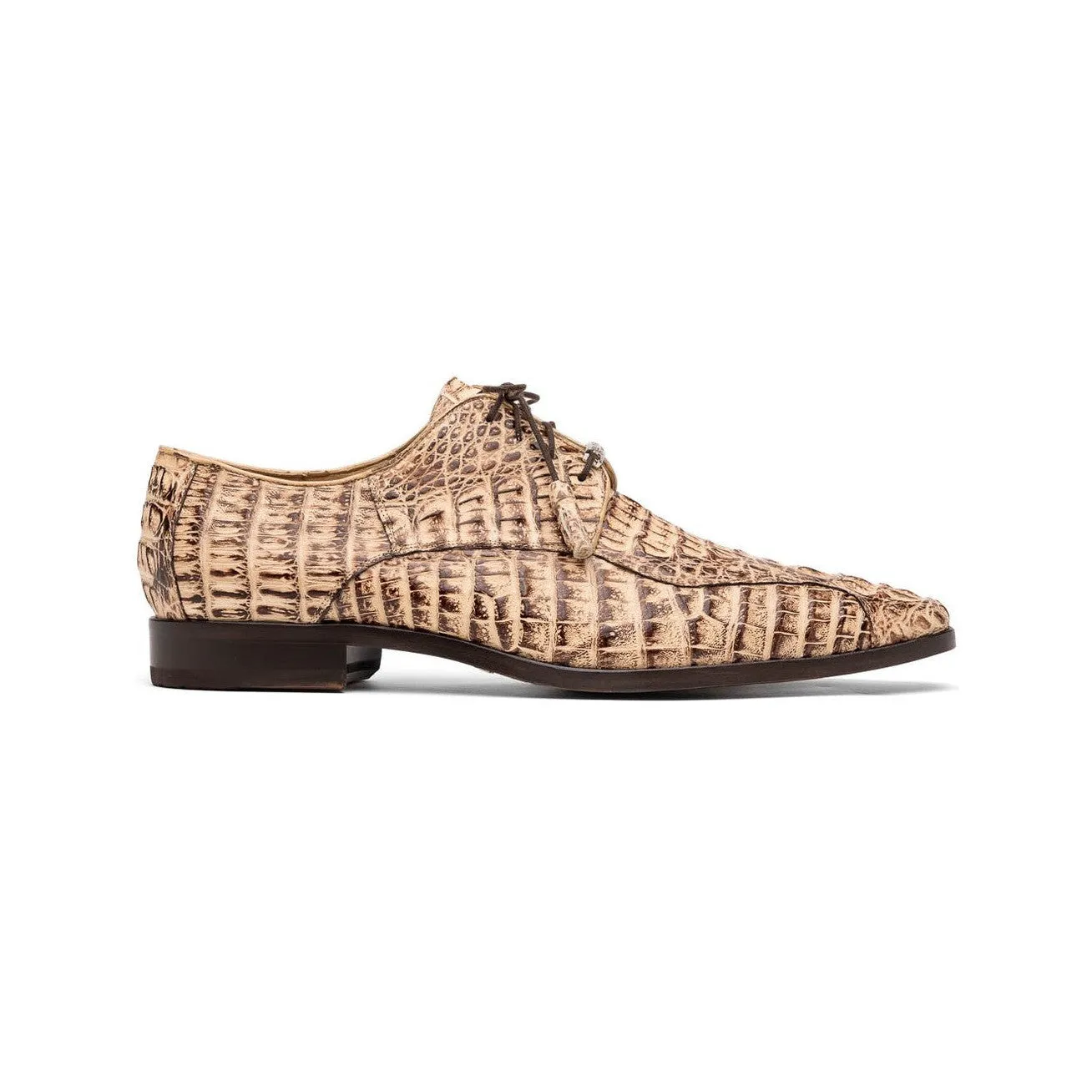 Marco Di Milano Apricena Men's Shoes Genuine Caiman Crocodile Dress Derby Oxfords (MDM1092)