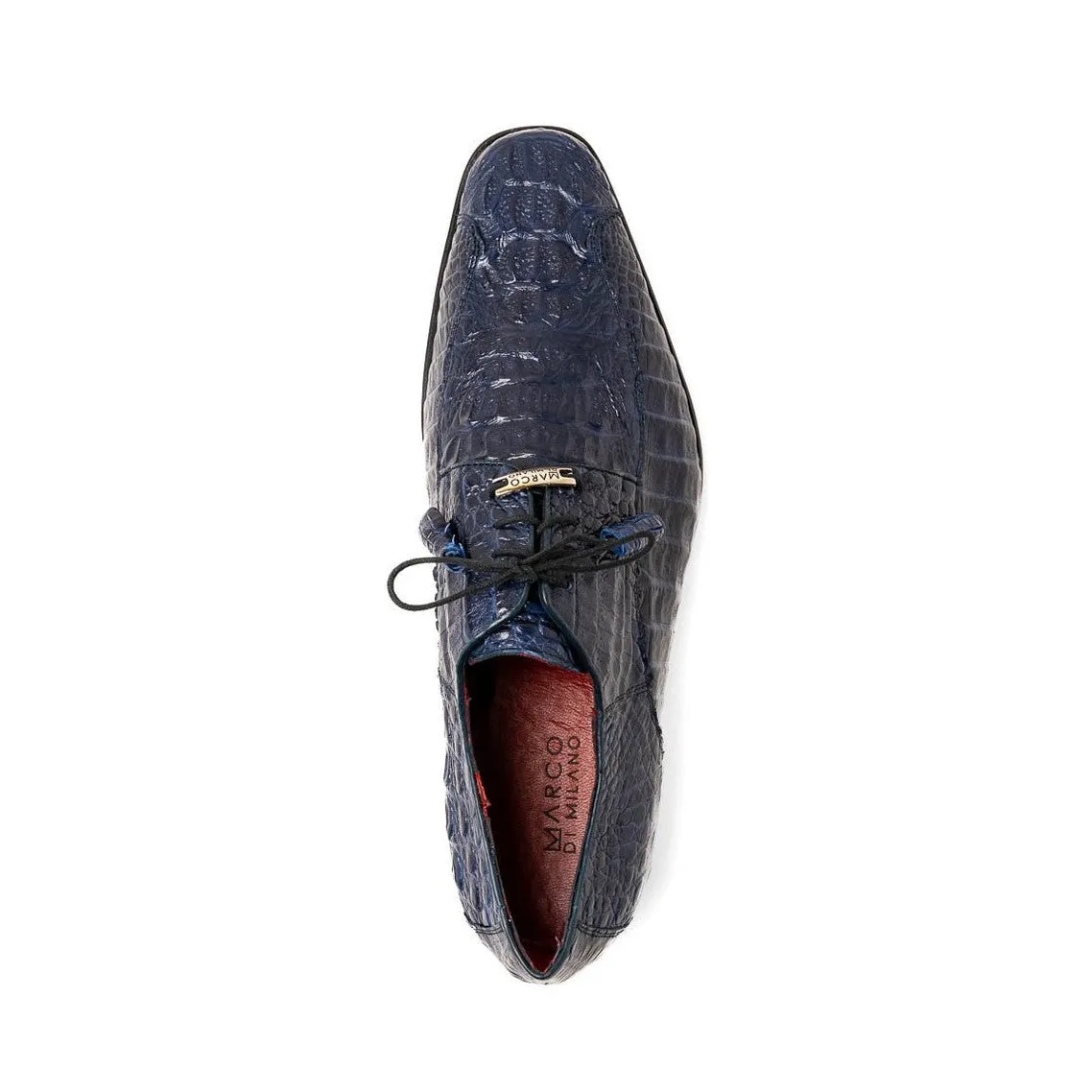 Marco Di Milano Apricena Men's Shoes Genuine Caiman Crocodile Dress Derby Oxfords (MDM1092)