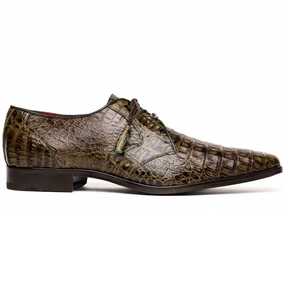 Marco Di Milano Lacio Men's Shoes Exotic Crocodile Derby Oxfords (MDM1019)