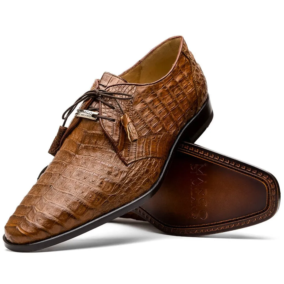 Marco Di Milano Lacio Men's Shoes Exotic Crocodile Derby Oxfords (MDM1019)