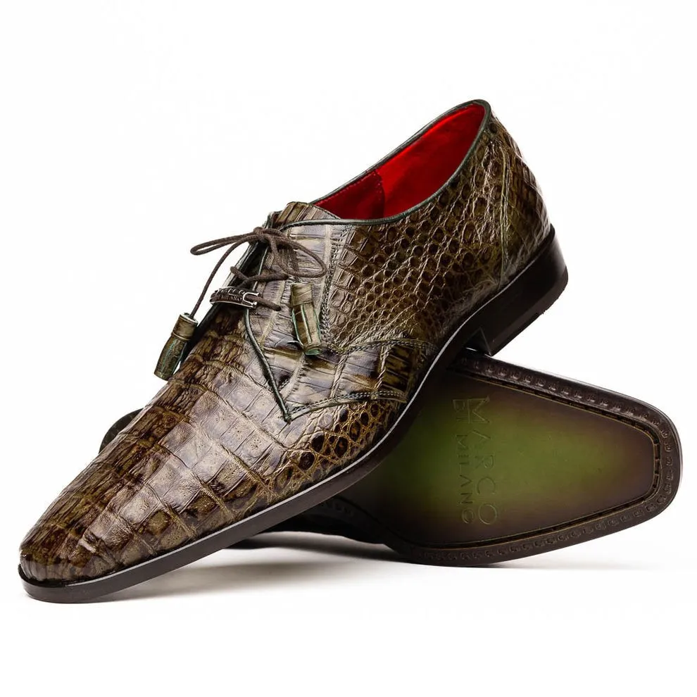 Marco Di Milano Lacio Men's Shoes Exotic Crocodile Derby Oxfords (MDM1019)