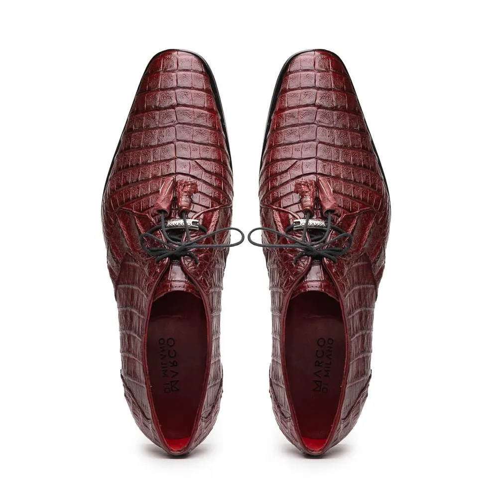 Marco Di Milano Lacio Men's Shoes Exotic Crocodile Derby Oxfords (MDM1019)