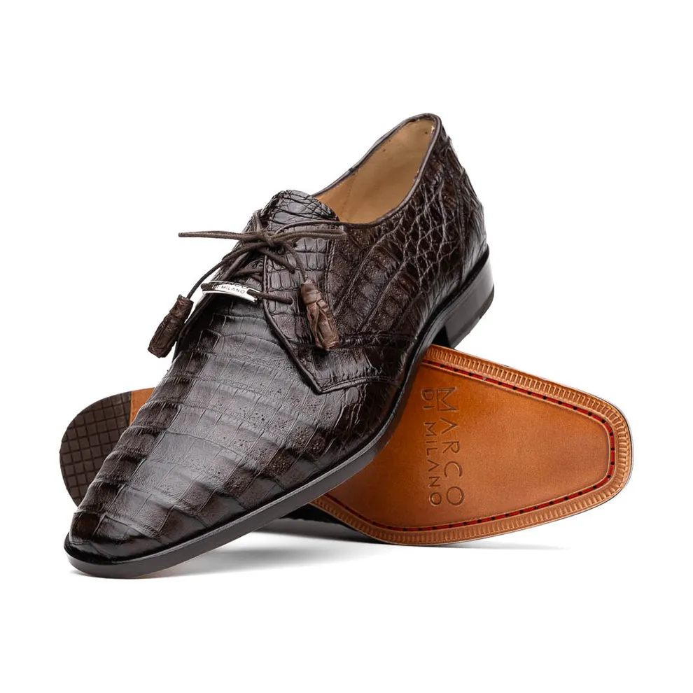 Marco Di Milano Lacio Men's Shoes Exotic Crocodile Derby Oxfords (MDM1019)