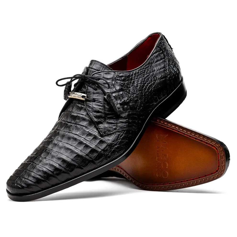 Marco Di Milano Lacio Men's Shoes Exotic Crocodile Derby Oxfords (MDM1019)