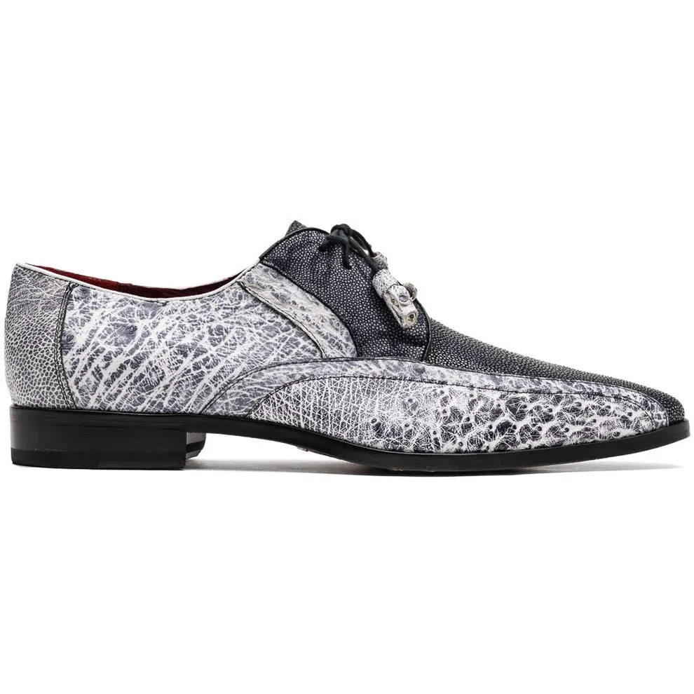 Marco Di Milano Lucca Men's Shoes Exotic Stingray / Ostrich Dress Derby's Oxfords (MDM1105)