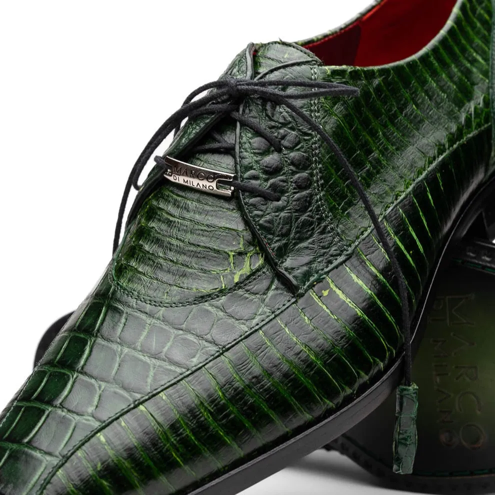 Marco Di Milano Moncalieri Men's Shoes Genuine Alligator / Cobra Dress Derby Oxfords (MDM1145)