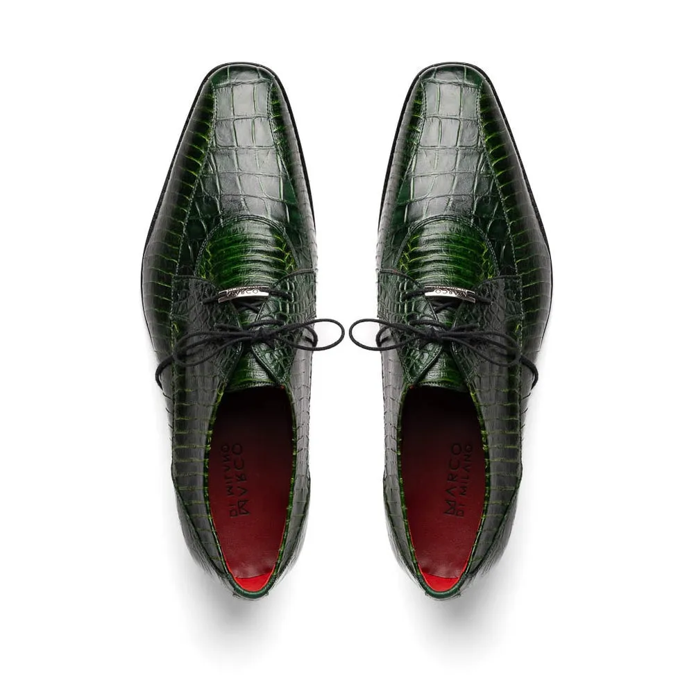 Marco Di Milano Moncalieri Men's Shoes Genuine Alligator / Cobra Dress Derby Oxfords (MDM1145)