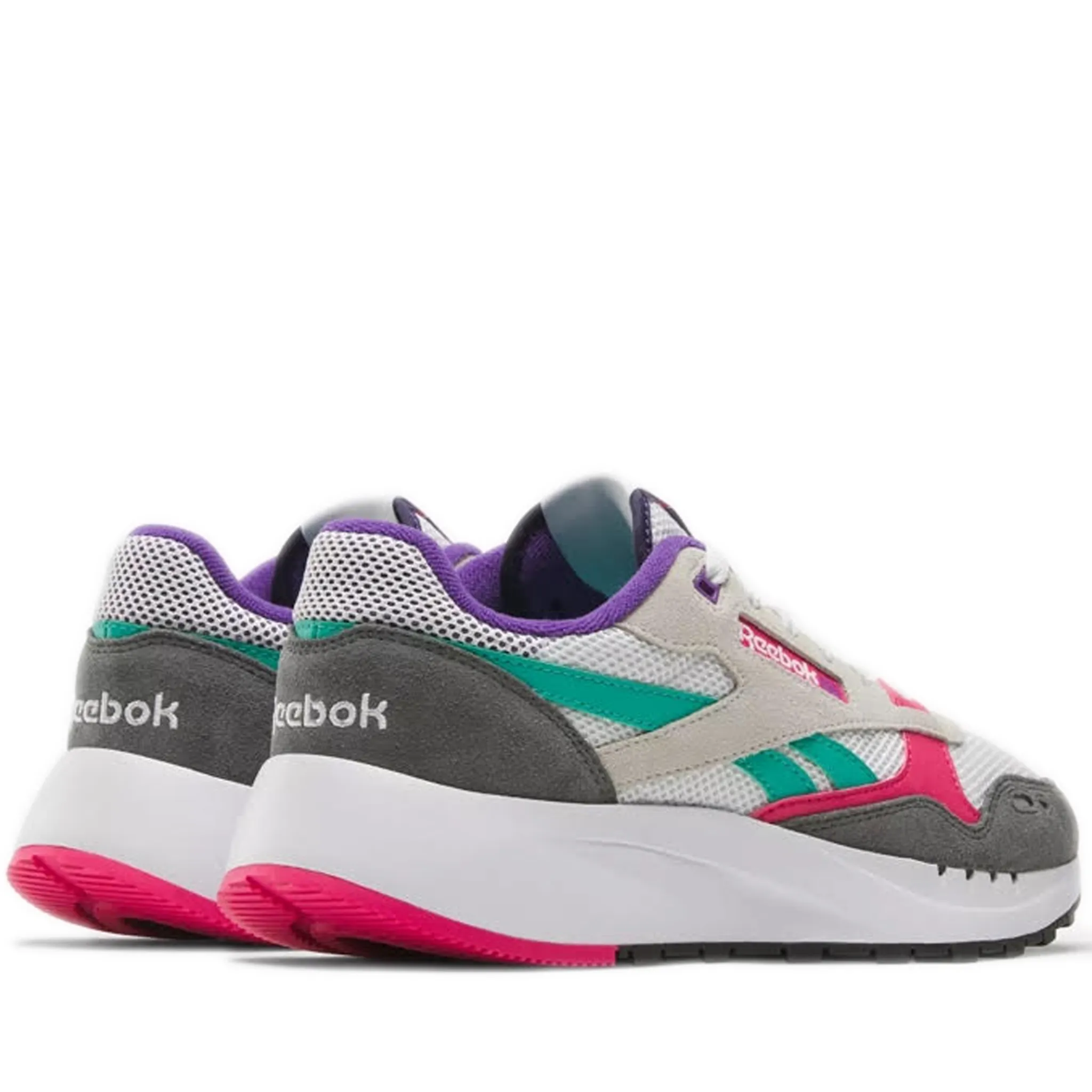 Men's Reebok Classic Leather 2400 Shoes - Chalk/Grey 5/Bold Pink