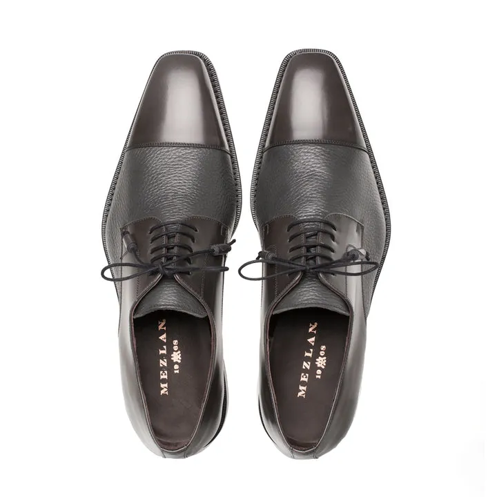 Mezlan Soka 15089 Men's Luxury Designer Shoes Soka Grey Calfskin & Deerskin Oxfords (MZ2022)