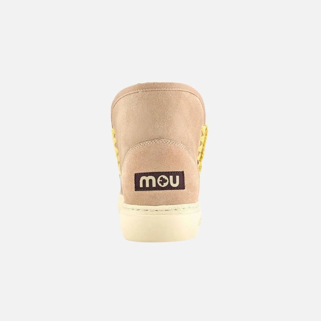 Mou Eskimo Sneaker Bold Rainbow Stitching Camel