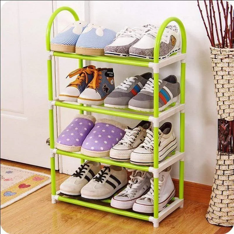 Multi-Layer Shoe Rack with Steel Pipes