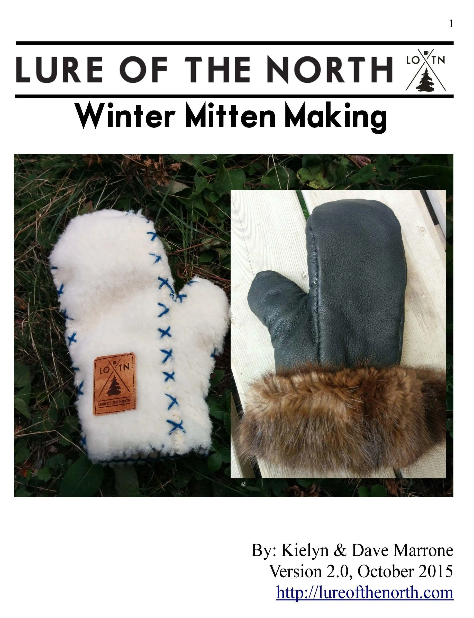 Natural Hide Mittens - DIY Kit