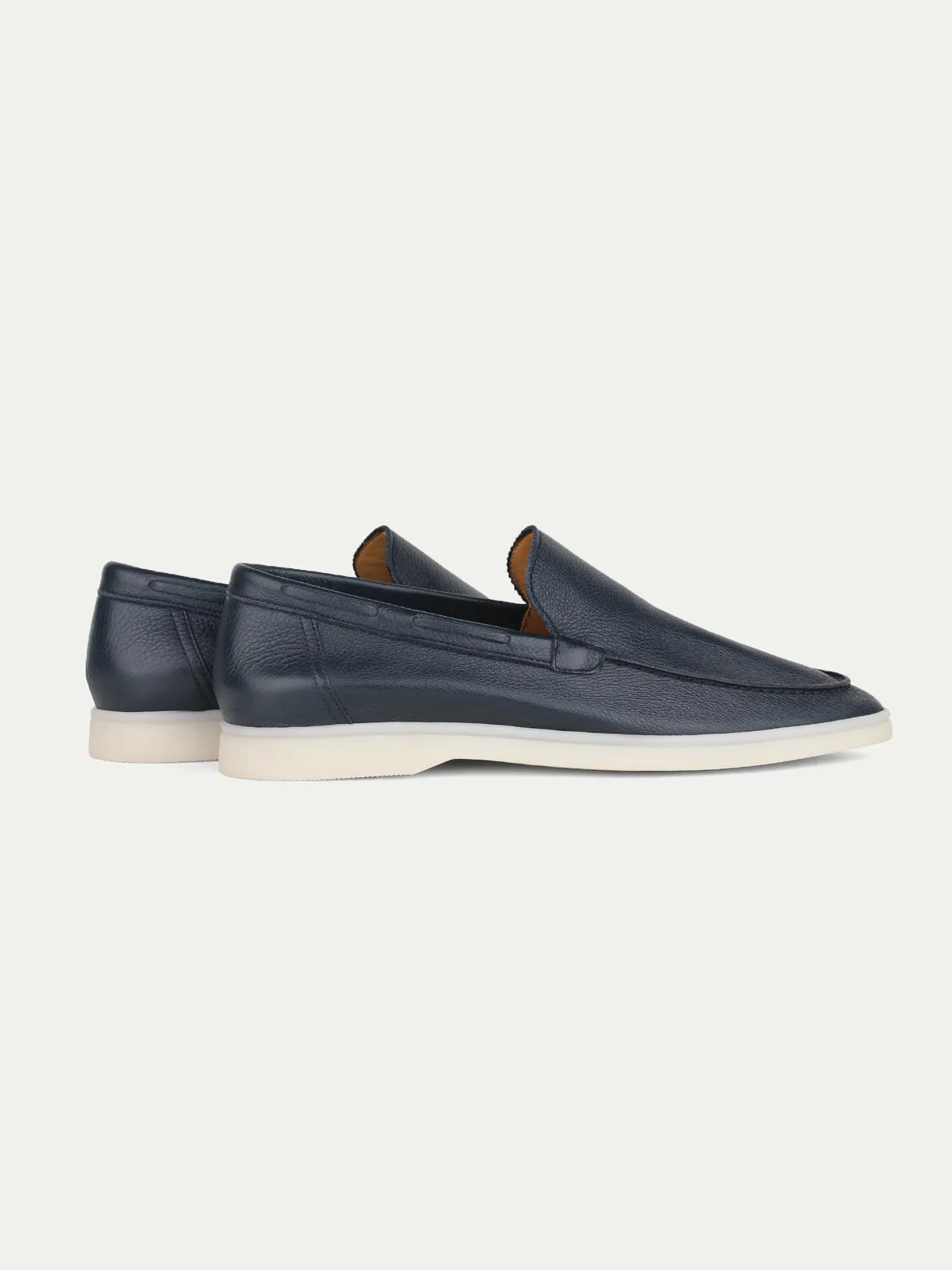 Navy Grain Yacht Loafers