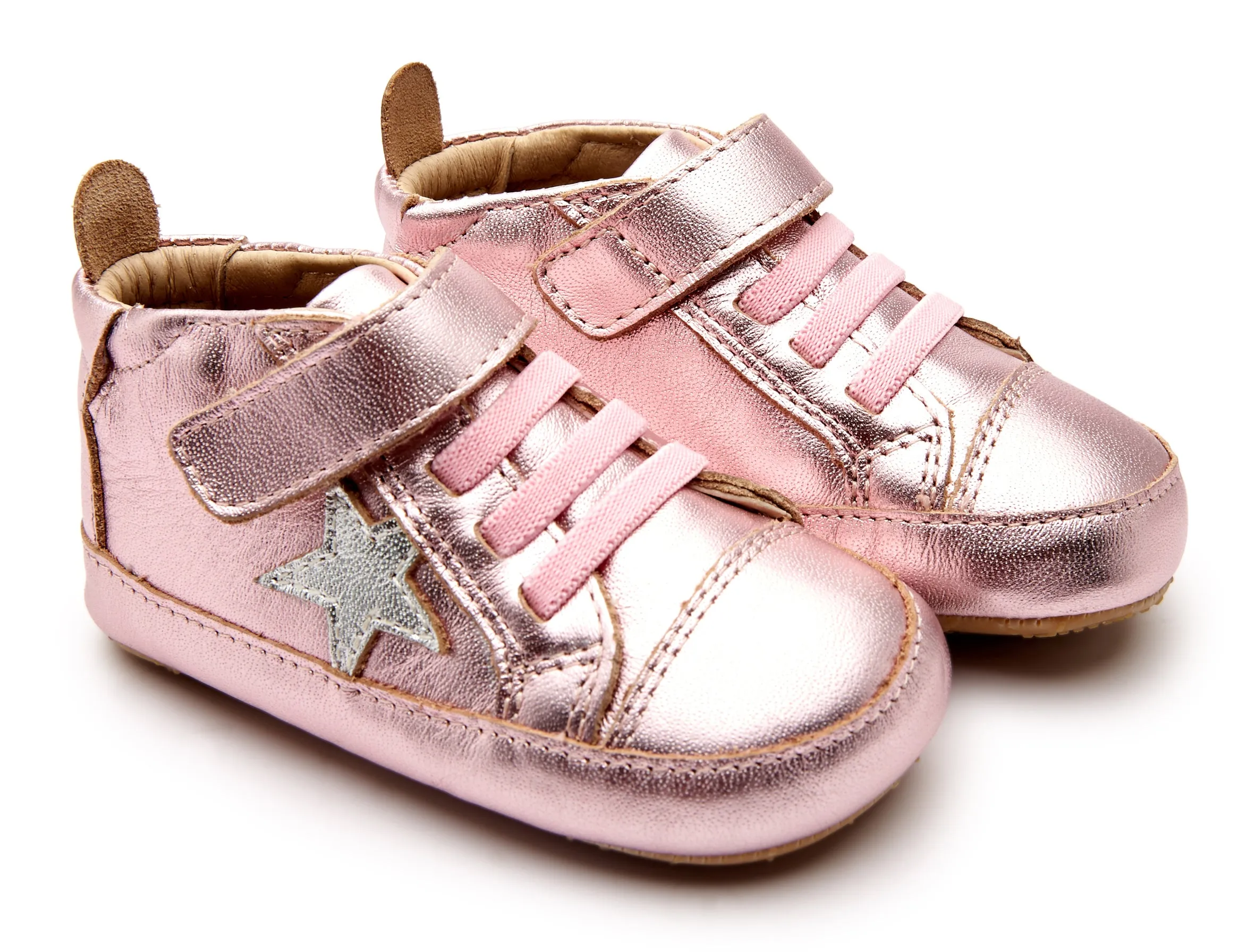 Old Soles Girl's Star Roller Shoes - Pink Frost/Silver