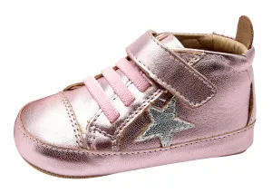 Old Soles Girl's Star Roller Shoes - Pink Frost/Silver