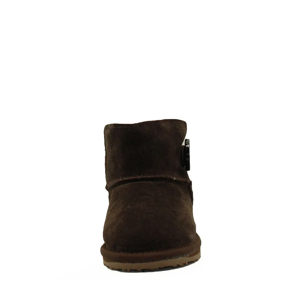 One Button Kids Boot - Chocolate