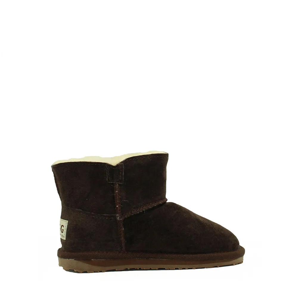 One Button Kids Boot - Chocolate